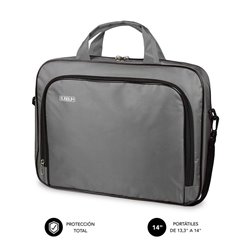 Maletín Subblim Oxford para Portátiles hasta 14'/ Gris