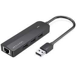 Docking USB 2.0 Vention CHPBB/ 3xUSB/ 1xMicro USB PD/ 1xRJ45/ Negro