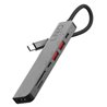 Docking USB Tipo-C Linq LQ48016/ 1xUSB Tipo-C/ 2xUSB/ 1xHDMI 4K/ 1xLector de Tarjeta SD y Micro/ 1xUSB Tipo-C PD/ Gris