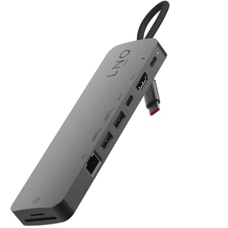 Docking USB Tipo-C Linq LQ48020/ 1xUSB Tipo-C/ 2xUSB/ 1xHDMI 4K/ 1xRJ45/ 1xLector Tarjetas SD y Micro/ 1xNVMe M.2 SSD/ 1xUSB Tip