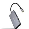 Docking Tipo-C Nanocable 10.16.1009/ 3xUSB/ 2xHDMI 4K/ 1xRJ45/ 1xLector tarjetas/ 1xUSB Tipo-C PD/ Gris