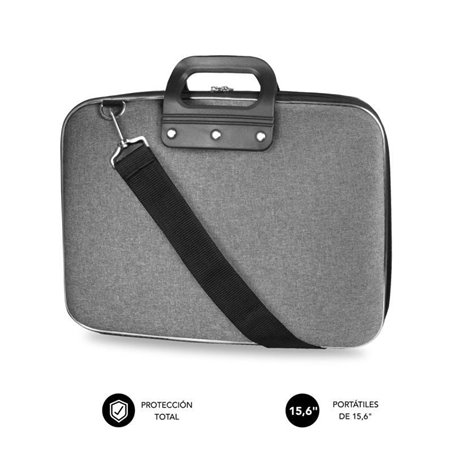 Maletín Subblim EVA Laptop Bag PL para Portátiles hasta 15.6'/ Cinta para Trolley/ Gris