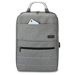 Mochila Subblim Elite Airpadding Backpack para Portátiles hasta 15.6'/ Puerto USB/ Gris