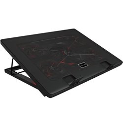 Soporte Refrigerante Mars Gaming MNBC2 para Portátiles hasta 17.3'/ Iluminación LED