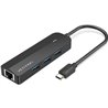 Docking USB Tipo-C Vention TGPBB/ 3xUSB/ 1xRJ45/ 1xMicro B PD/ Negro
