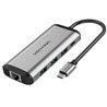 Docking USB Tipo-C Vention THAHB/ 1xHDMI/ 3xUSB/ 1xUSB Tipo-C PD/ 1xRJ45/ 1xLector tarjetas/ 1xAudio/ Gris