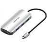 Docking USB Tipo-C Vention TOIHB/ 1xHDMI/ 1xVGA/ 3xUSB/ 1xUSB Tipo-C PD/ Gris