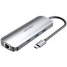 Docking USB Tipo-C Vention TOMHB/ 1xHDMI/ 2xUSB/ 1xUSB Tipo-C/ 1xUSB Tipo-C PD/ 1xRJ45/ 1xLector Tarjetas SD y MicroSD/ Jack 3.5