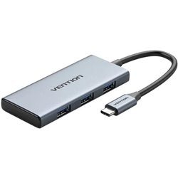 Docking USB Tipo-C Vention TOOHB/ 1xHDMI/ 3xUSB/ 1xLector Tarjetas SD y MicroSD/ Gris