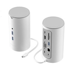 Docking USB Tipo-C Vention TPHWC/ 1xVGA/ 1xHDMI/ 3xUSB/ 1xUSB Tipo-C PD/ 1xUSB Tipo-C/ 1xRJ45/ 1xAudio/ 1xLector Tarjetas SD/ Bl