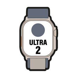 Apple Watch Ultra 2/ GPS/ Cellular/ 49mm/ Caja de Titanio/ Correa Loop Alpine Azul S Pequeña