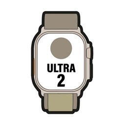 Apple Watch Ultra 2/ GPS/ Cellular/ 49mm/ Caja de Titanio/ Correa Loop Alpine Verde Oliva S Pequeña