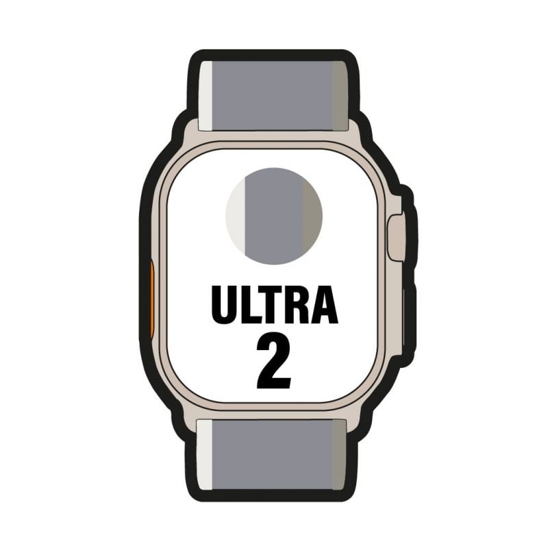 Apple Watch Ultra 2/ GPS/ Cellular/ 49mm/ Caja de Titanio/ Correa Loop Trail Verde/Gris S/M