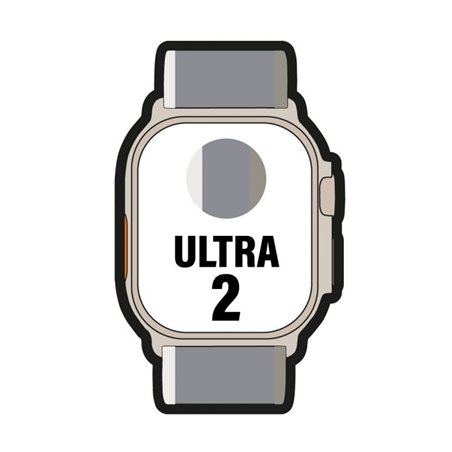 Apple Watch Ultra 2/ GPS/ Cellular/ 49mm/ Caja de Titanio/ Correa Loop Trail Verde/Gris S/M