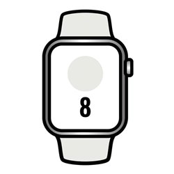 Apple Watch Series 8/ GPS/ Cellular/ 45mm/ Caja de Acero Inoxidable Plata/ Correa Deportiva Blanca