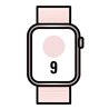Apple Watch Series 9/ GPS/ 41mm/ Caja de Aluminio Rosa/ Correa Deportiva Loop Rosa Claro