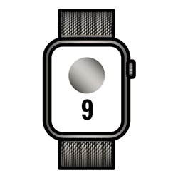 Apple Watch Series 9/ Gps/ Cellular/ 41mm/ Caja de Acero Grafito/ Correa Milanese Loop Grafito
