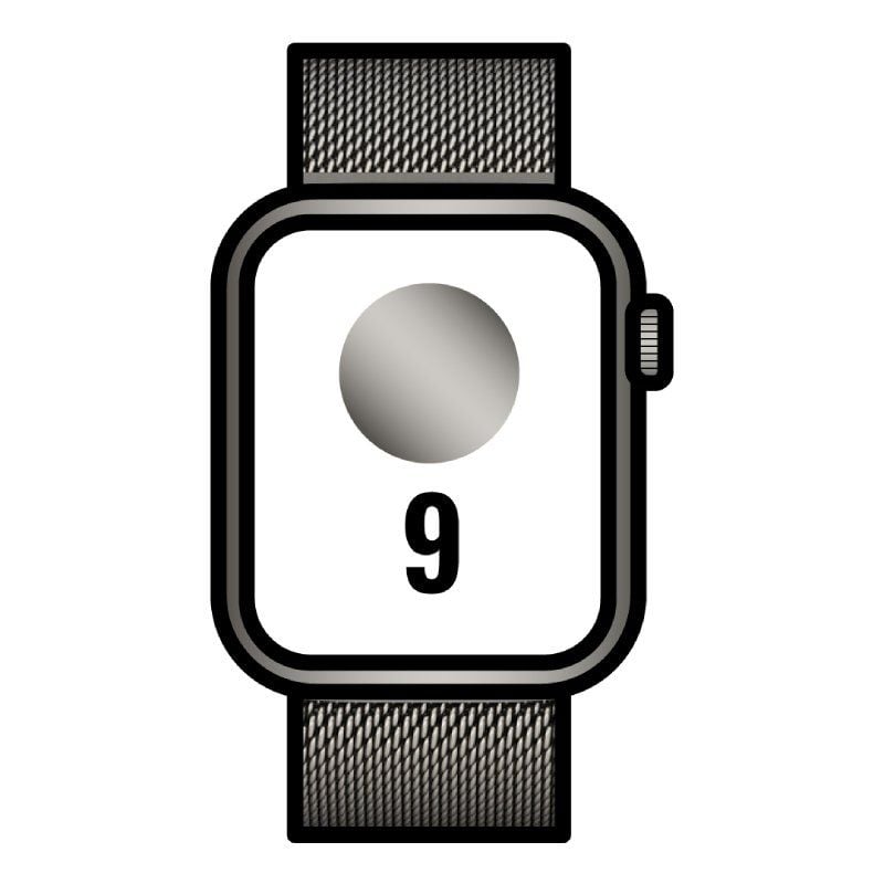 Apple Watch Series 9/ Gps/ Cellular/ 41mm/ Caja de Acero Grafito/ Correa Milanese Loop Grafito