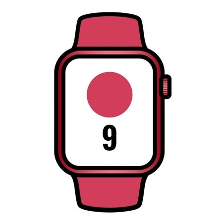 Apple Watch Series 9/ GPS/ Cellular/ 41mm/ Caja de Aluminio Rojo/ Correa Deportiva Rojo M/L