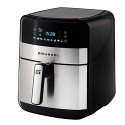 Freidora por Aire / Sin Aceite Grunkel Steel Tasty Fryer/ 1500W/ Capacidad 6L