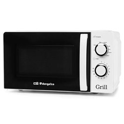 Microondas Orbegozo MIG 2130/ 700W/ Capacidad 20L/ Función Grill/ Blanco