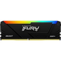 Memoria RAM Kingston FURY Beast RGB 8GB/ DDR4/ 3200MHz/ 1.35V/ CL16/ DIMM