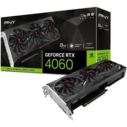 Tarjeta Gráfica PNY GeForce RTX 4060 XLR8 Gaming VERTO Triple Fan/ 8GB GDDR6