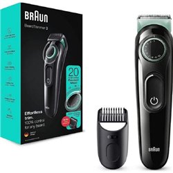 Cortabarbas Braun Beardtrimmer Series 3000 BT3323/ con Batería/ 1 Accesorio