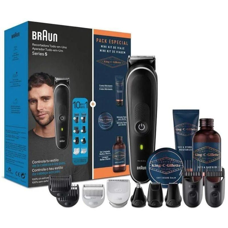 Recortadora 10 en 1 Braun Series 5 MGK 5440/ con Batería/ 10 Accesorios