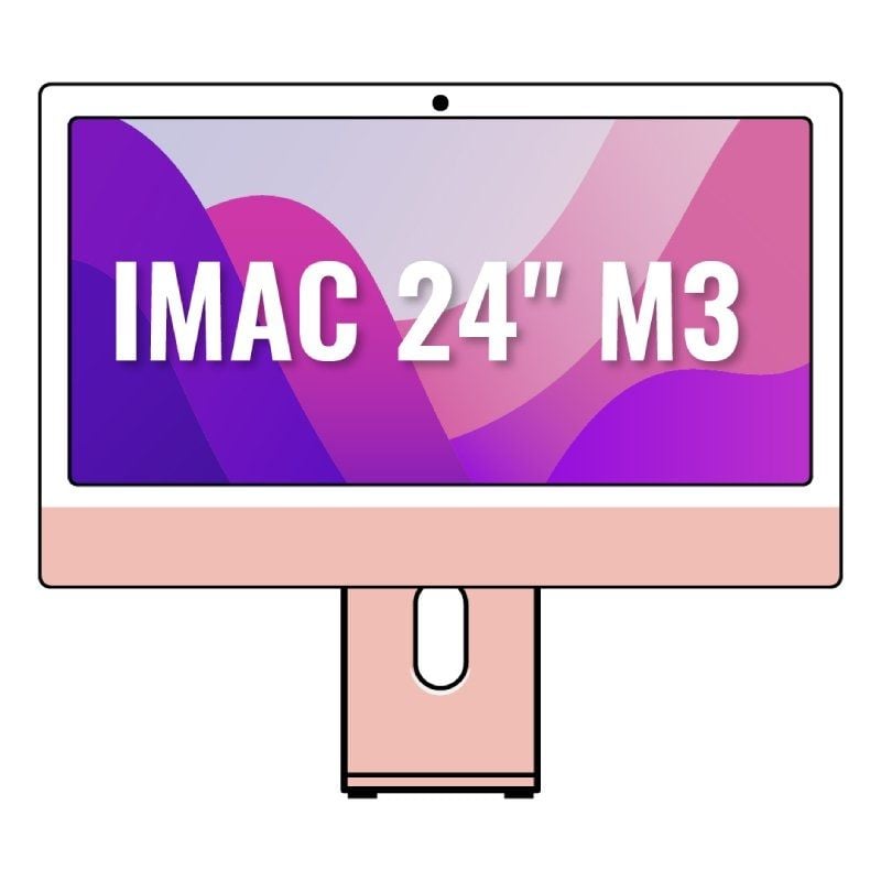 Apple iMac 24' Retina 4,5K / M3 8-Core CPU/ 8Gb/ 256Gb SSD/ 10-Core GPU/ Rosa