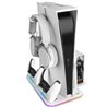 Soporte Multifunción RGB para PS5 Mars Gaming MPS5-B/ Blanco