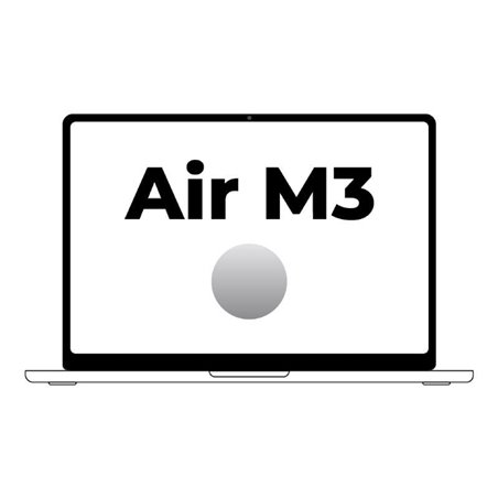 Apple Macbook Air 13,6'/ M3 8-Core CPU/ 8Gb/ 256Gb SSD/ 8-Core GPU/ Plata
