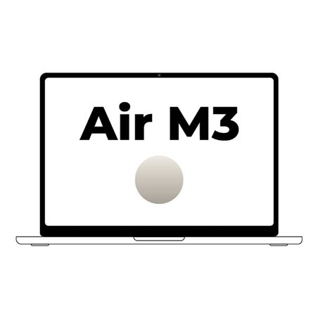 Apple Macbook Air 15' / M3 8-Core CPU/ 8Gb/ 256Gb SSD/ 10-Core GPU/ Blanco Estrella