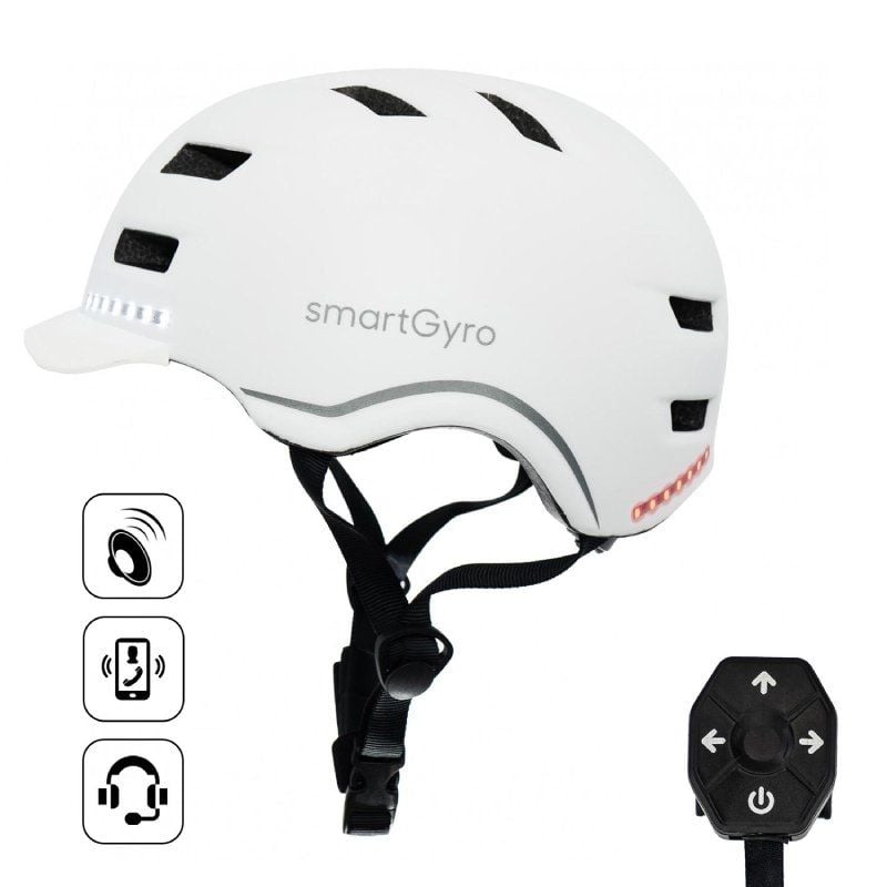 Casco para Adulto SmartGyro Helmet Pro/ Tamaño L/ Blanco