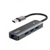 HUB USB 3.0 3GO HUB37PETH2/ 3xUSB/ 1xRJ45/ Gris
