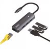 HUB USB Tipo-C 3GO HUB37PETHC/ 3xUSB/ 1xRJ45/ Gris