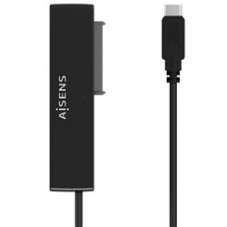 Adaptador para Discos Duros 2.5'/3.5' Aisens ASE-35C02B/ USB Tipo-C - SATA/ con Alimentador