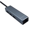Hub USB Tipo-C Aisens A109-0396/ 3xUSB/ 1xRJ45/ Gris