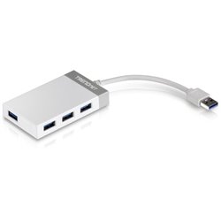 Hub USB 3.0 Trendnet TU3-H4E/ 4xUSB/ Blanco y Gris