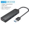 Hub USB 3.0 con Tarjeta de Sonido Vention CHIBB/ 3xUSB/ 1xMicroUSB PD