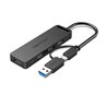 Hub USB 3.0 y Tipo-C Vention CHTBB/ 4xUSB/ USB Tipo-C PD