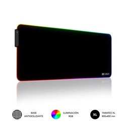 Alfombrilla Subblim MP-02RGB01 LED RGB XL/ 800 x 300 x 4 mm