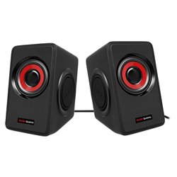 Altavoces Mars Gaming MS1/ 10W/ 2.0/ Rojos