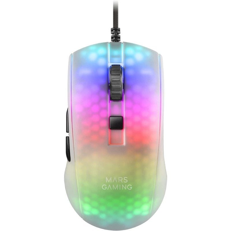 Ratón Gaming Mars Gaming MMRW/ Hasta 12800 DPI/ Blanco Ratón Gaming Mars Gaming MMRW/ Hasta 12800 DPI/ Blanco