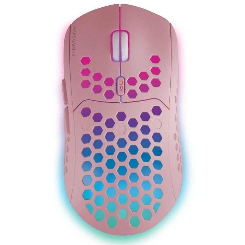 Ratón Gaming Inalámbrico Mars Gaming MMW3P/ Batería recargable/ Hasta 3200 DPI/ Rosa Ratón Gaming Inalámbrico Mars Gaming MMW3P/ Batería recargable/ Hasta 3200 DPI/ Rosa