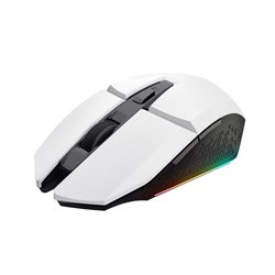 Ratón Gaming Inalámbrico Trust Gaming GXT 110 Felox/ Batería recargable/ Hasta 4800 DPI/ Blanco