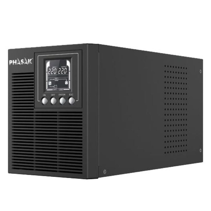 SAI Online Phasak 1000 VA Online LCD/ 1000VA-900W/ 3 Salidas/ Formato Torre SAI Online Phasak 1000 VA Online LCD/ 1000VA-900W/ 3 Salidas/ Formato Torre