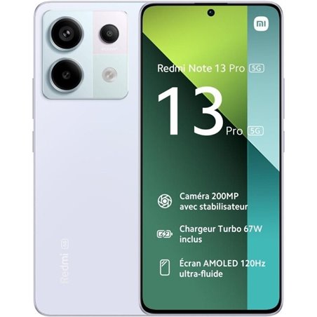 Smartphone Xiaomi Redmi Note 13 Pro 12GB/ 512GB/ 6.67'/ 5G/ Púrpura