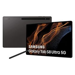 Tablet Samsung Galaxy Tab S8 Ultra 14.6'/ 12GB/ 256GB/ Octacore/ 5G/ Gris Grafito