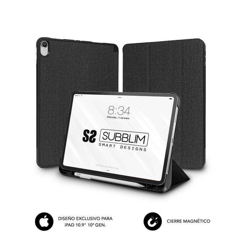 Funda Subblim Shock Case CST-5SC315 para iPad 10ª Generación de 10.9'/ Negra Funda Subblim Shock Case CST-5SC315 para iPad 10ª Generación de 10.9'/ Negra